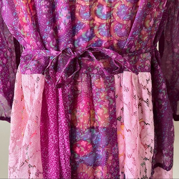 Free people sheer purple tunic dress top - Picture 4 of 4